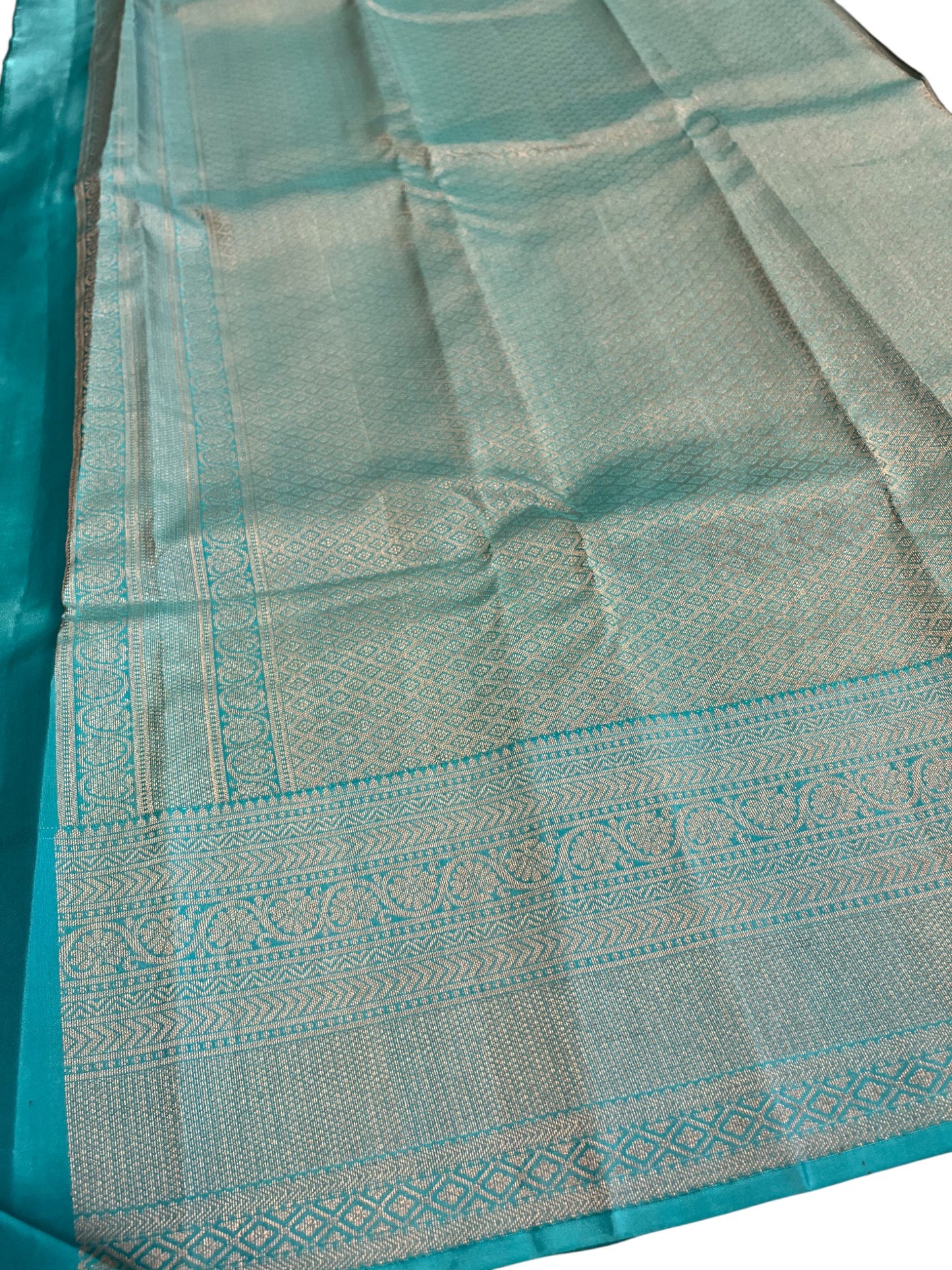 Southloom Pure Handloom Bridal Kanchipuram Silk Saree with Korvai Work(Red&Blue)