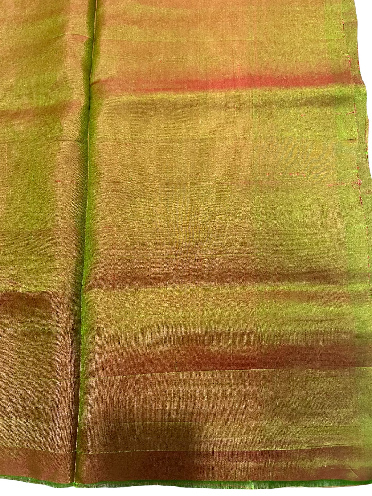 Southloom Pure Handloom Kanchipuram Silk Saree with Butta Work (Green & Red)