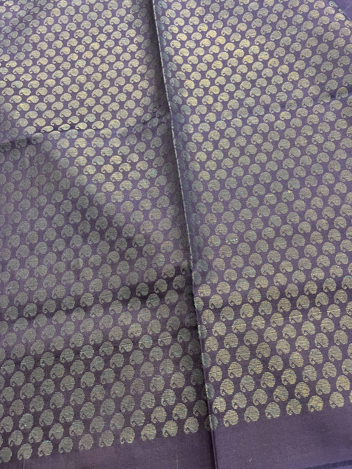 Southloom Pure Handloom Bridal Kanchipuram Silk Saree with Korvai Work (Blue)