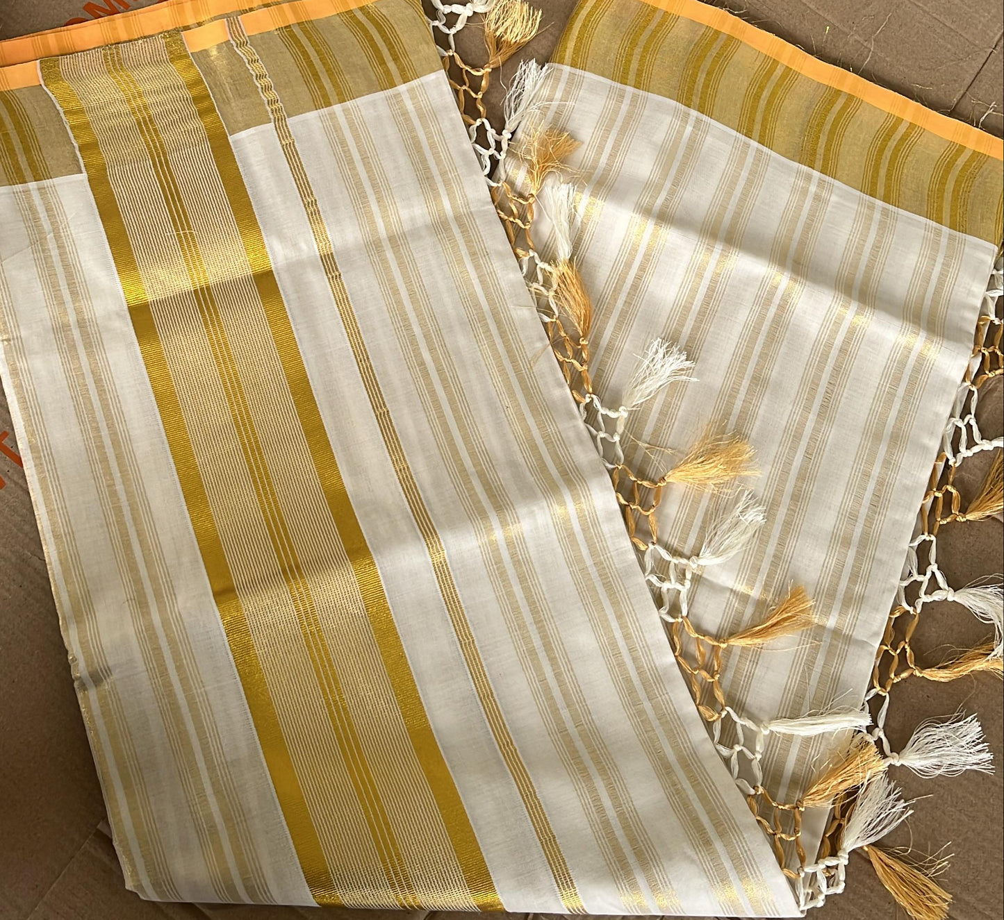 Kerala Cotton Lines Saree SL213