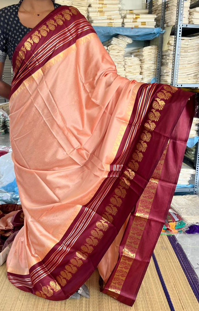 Semi Silk Zari Woven Border Saree SL277