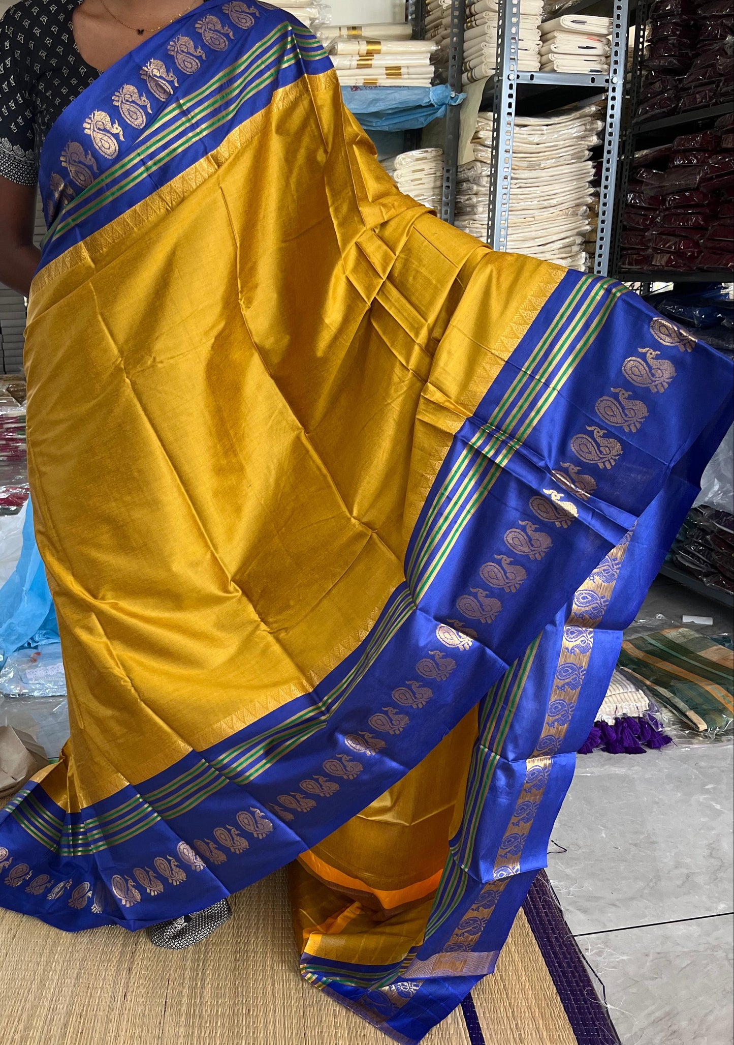 Semi Silk Zari Woven Border Saree SL277