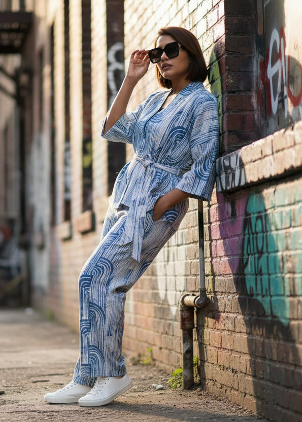 Southloom Cotton Block Printed Co-ord Set For Woman SL304