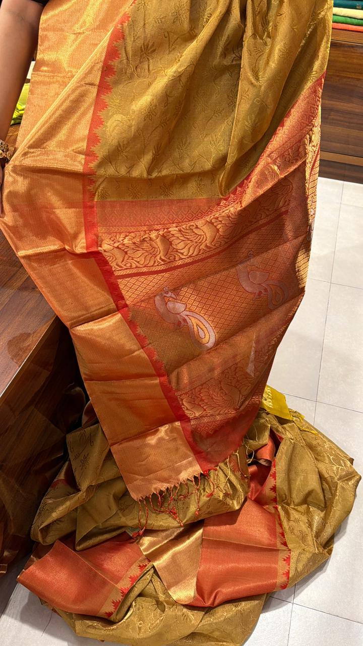 Pure Handloom Bridal Kanchipuram Silk Sarees SL296