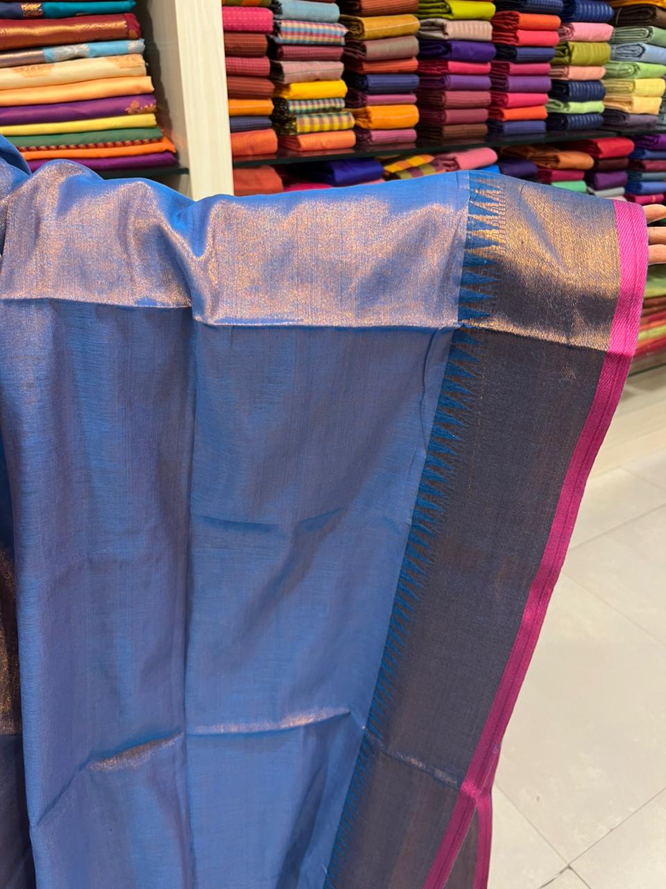 Tissue Mul Cotton Saree SL215