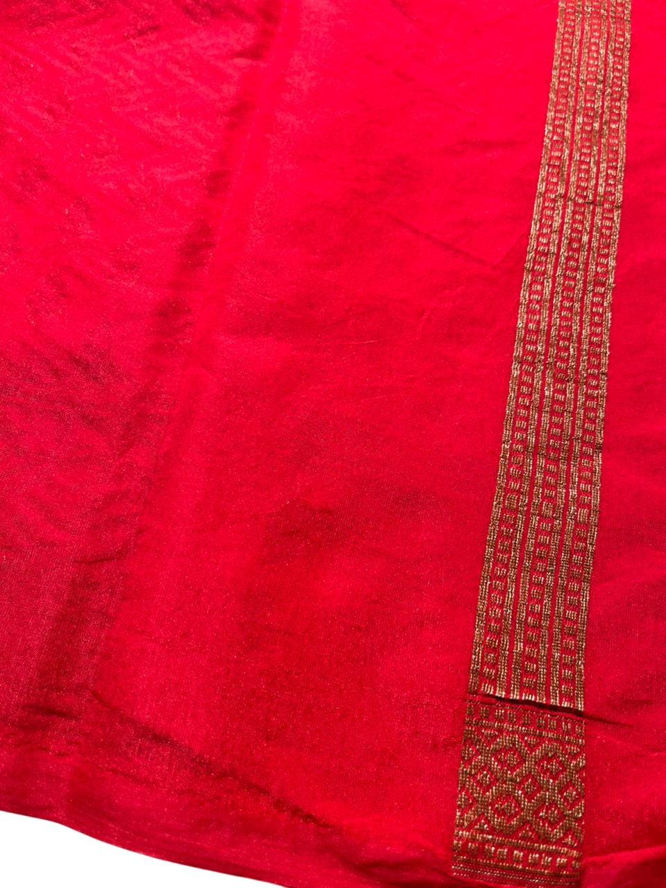 Southloom Munga Silk Saree with Woven Work on Body and Borders (Redish Pink)