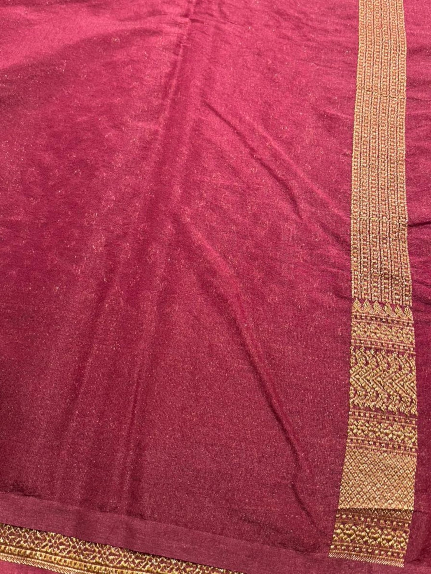 Southloom Munga Silk Saree with Woven Work on Body and Borders (Purple)