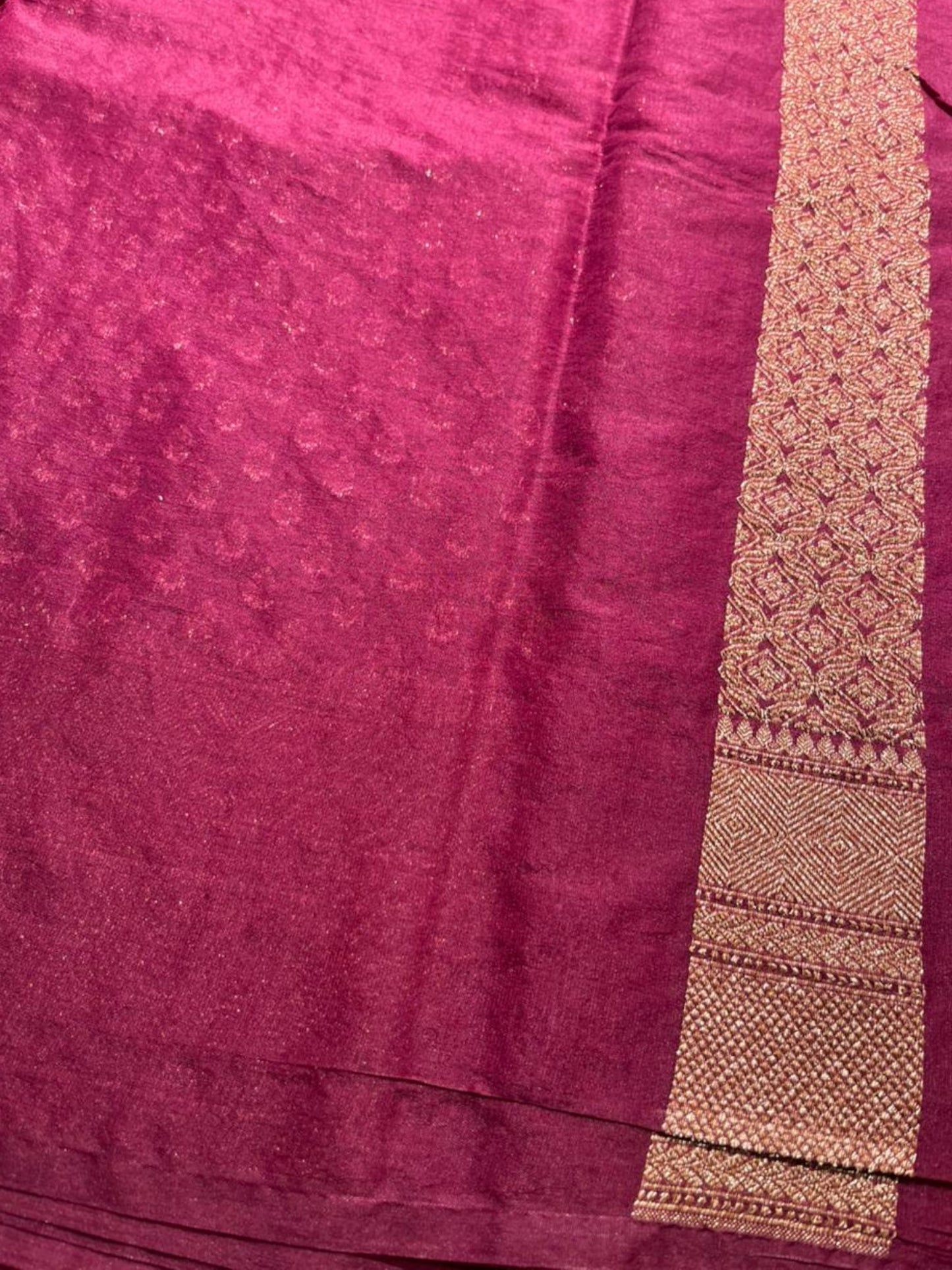 Southloom Munga Silk Saree with Woven Work on Body and Borders (Purple)