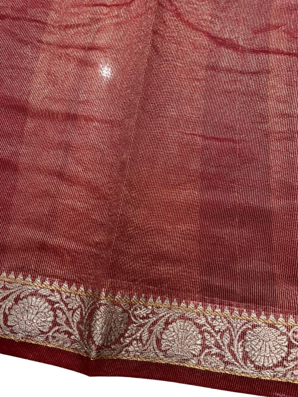 Southloom Tissue Organza Saree With Stripes Design in Double colour SL354