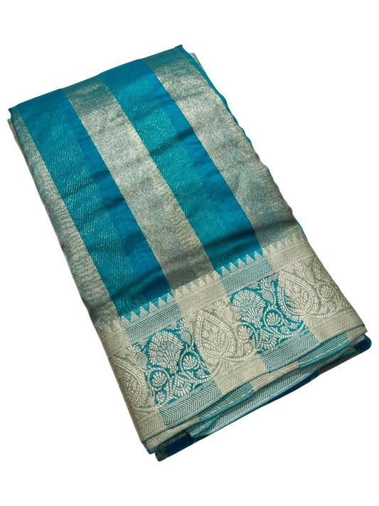 Southloom Tissue Organza Saree With Stripes Design in Double colour SL354