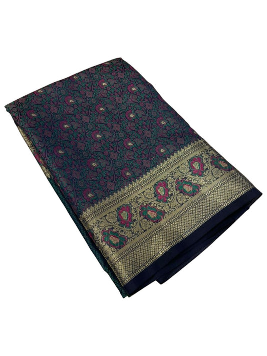 Southloom Resham Work Soft Cotton Banarasi Saree with Woven Work on Body and Borders
