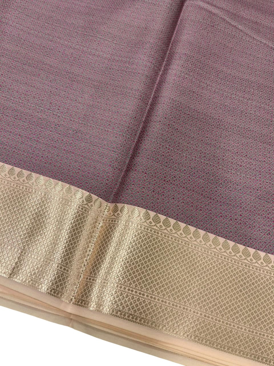 Southloom Resham Work Soft Cotton Banarasi Saree with Woven Work on Body and Borders