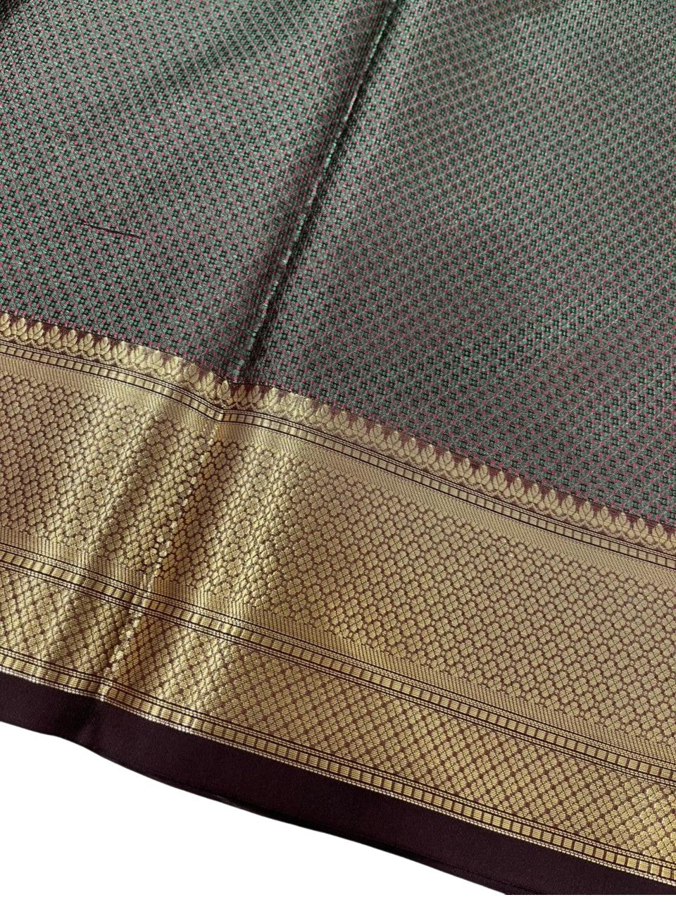 Southloom Resham Work Soft Cotton Banarasi Saree with Woven Work on Body and Borders