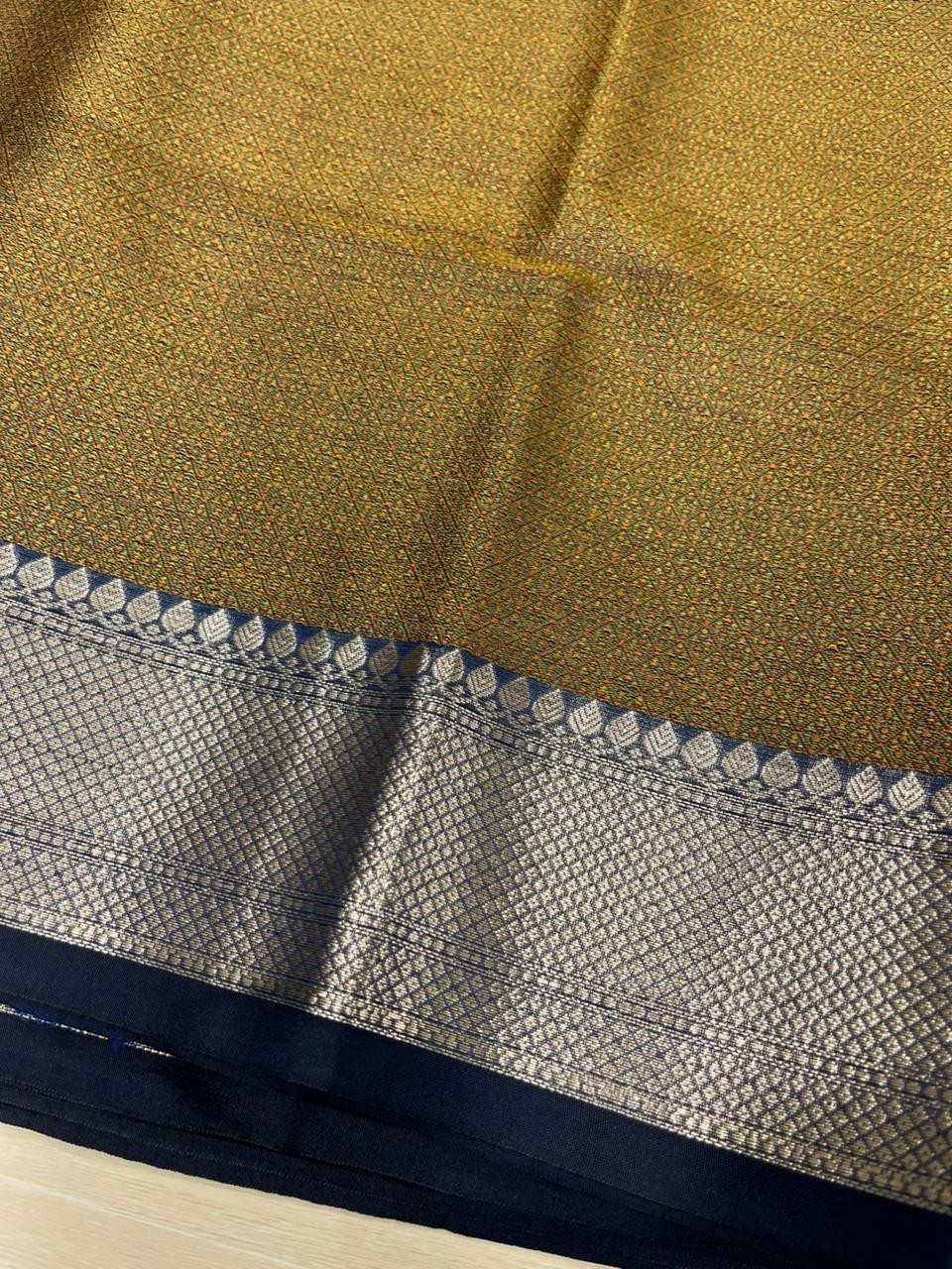 Southloom Resham Work Soft Cotton Banarasi Saree with Woven Work on Body and Borders