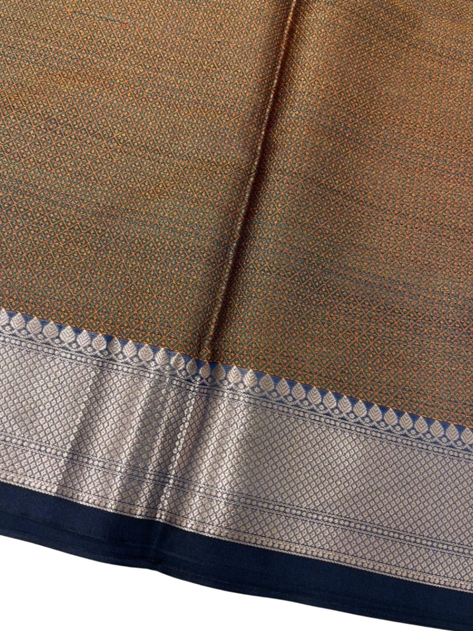 Southloom Resham Work Soft Cotton Banarasi Saree with Woven Work on Body and Borders