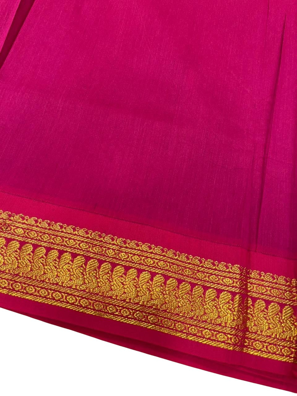 Southloom Kalyani Cotton Saree In Grey And Magenta With Woven Work on the Body and Borders