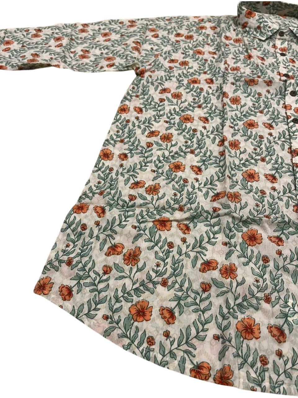Southloom Jaipur Pure Cotton Block Printed Shirt for Men in Full Sleeve