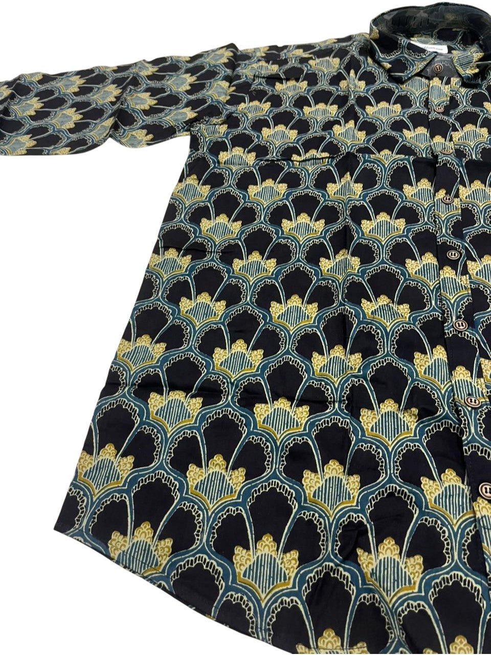 Southloom Jaipur Pure Cotton Block Printed Shirt for Men in Full Sleeve