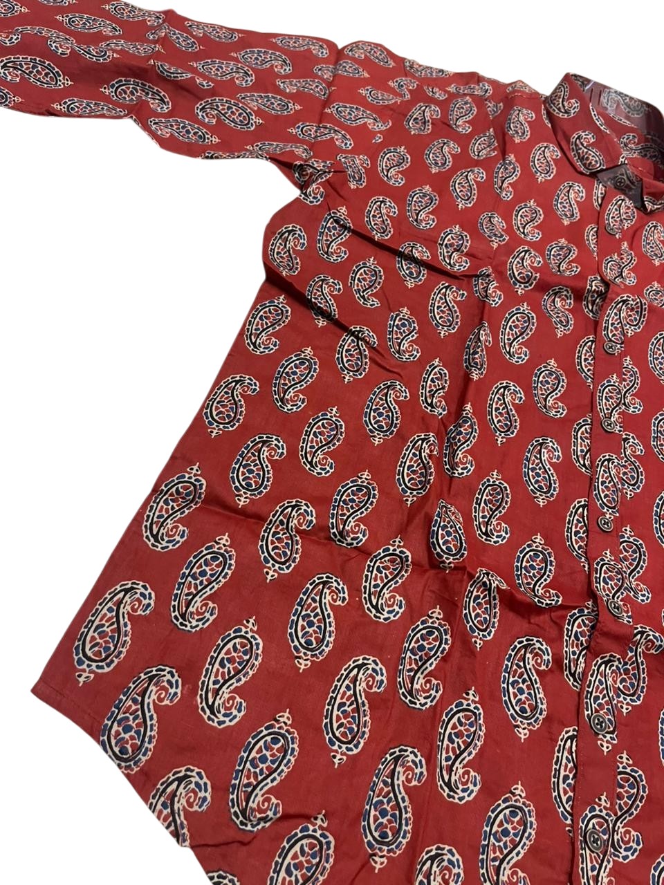 Southloom Jaipur Pure Cotton Block Printed Shirt for Men in Full Sleeve