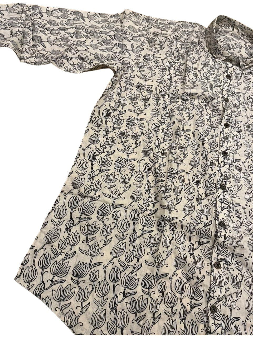 Southloom Jaipur Pure Cotton Block Printed Shirt for Men in Full Sleeve