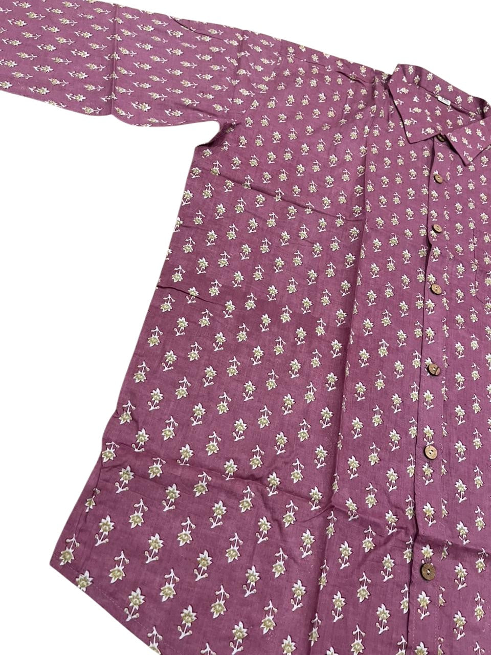 Southloom Jaipur Pure Cotton Block Printed Shirt for Men in Full Sleeve