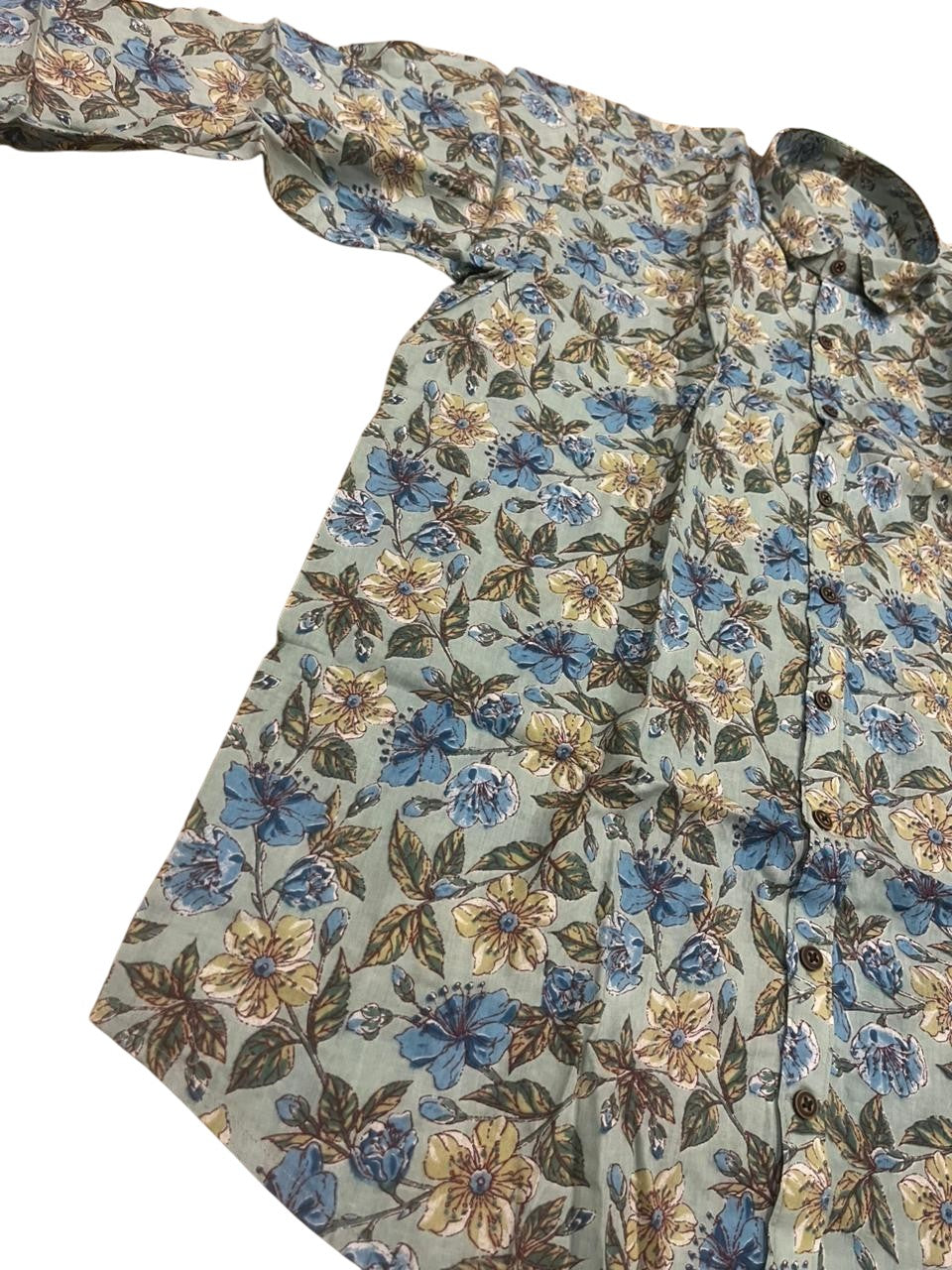Southloom Jaipur Pure Cotton Block Printed Shirt for Men in Full Sleeve