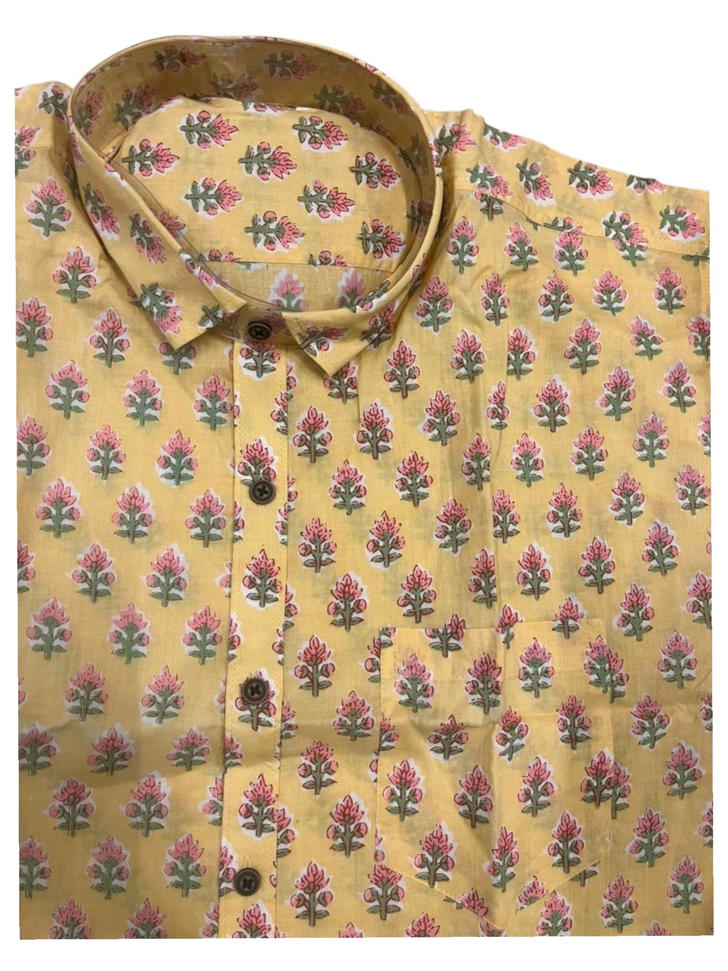 Southloom Jaipur Pure Cotton Block Printed Shirt for Men in Full Sleeve
