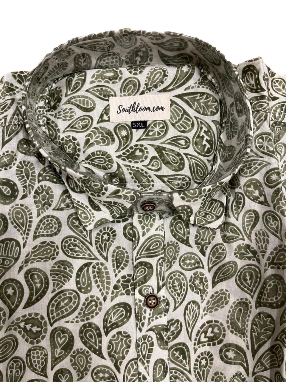 Southloom Jaipur Pure Cotton Block Printed Shirt for Men in Full Sleeve