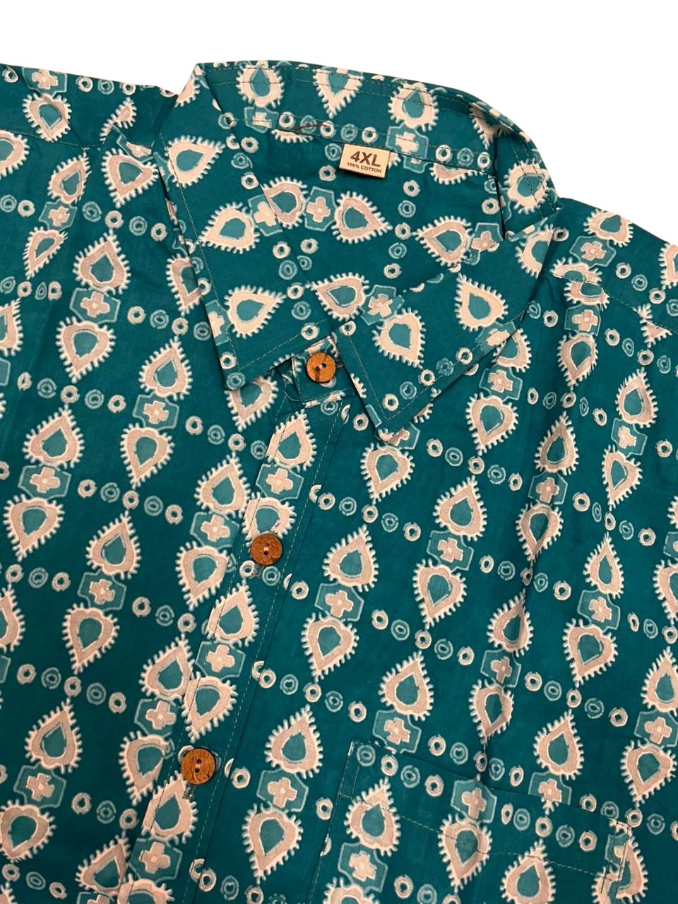 Southloom Jaipur Pure Cotton Block Printed Shirt for Men in Full Sleeve