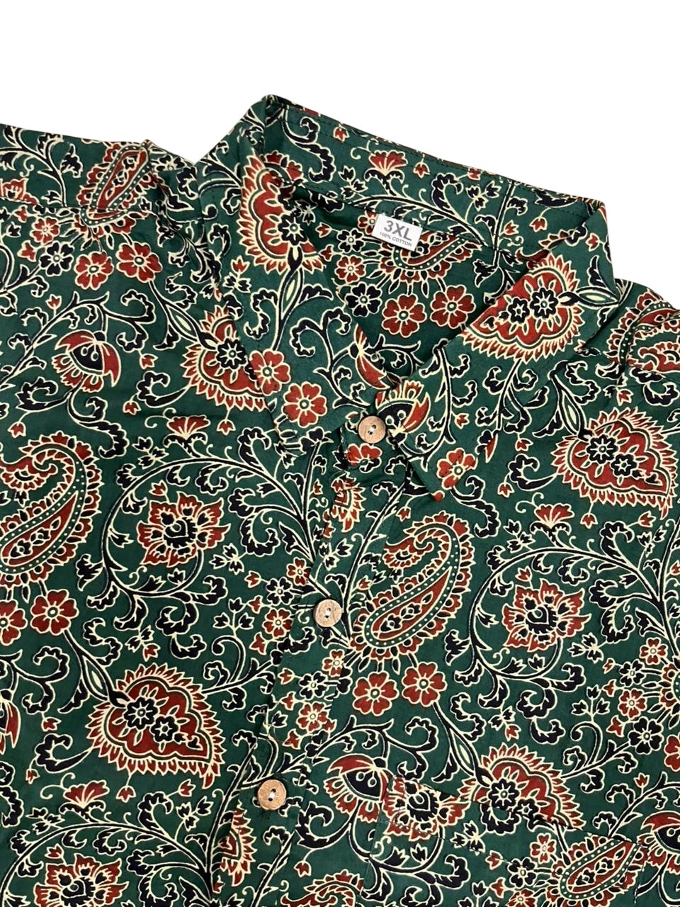 Southloom Jaipur Pure Cotton Block Printed Shirt for Men in Full Sleeve