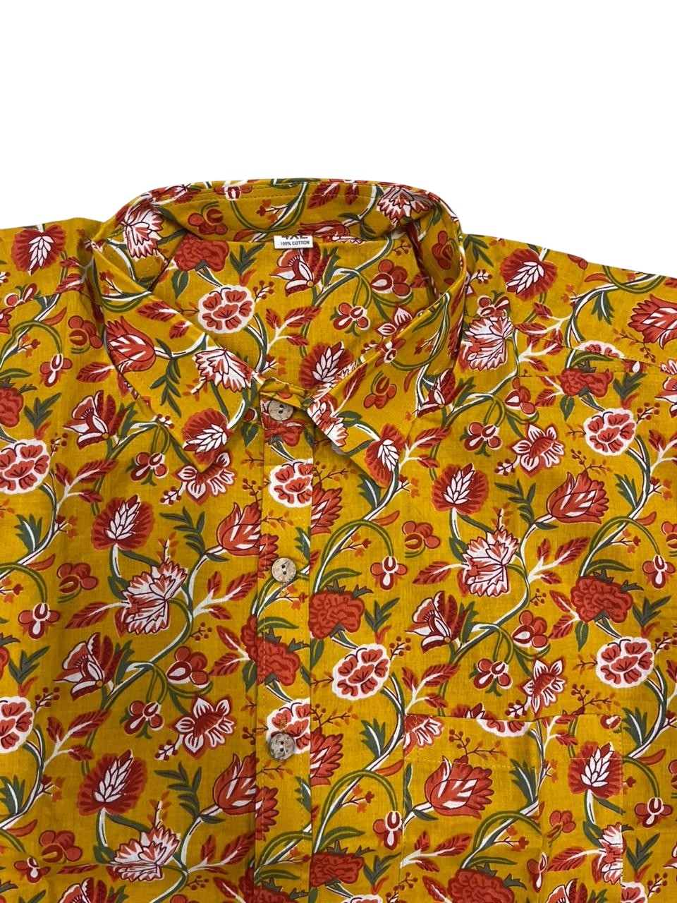 Southloom Jaipur Pure Cotton Block Printed Shirt for Men in Full Sleeve
