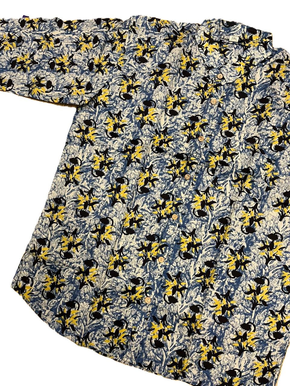 Southloom Jaipur Pure Cotton Block Printed Shirt for Men in Full Sleeve