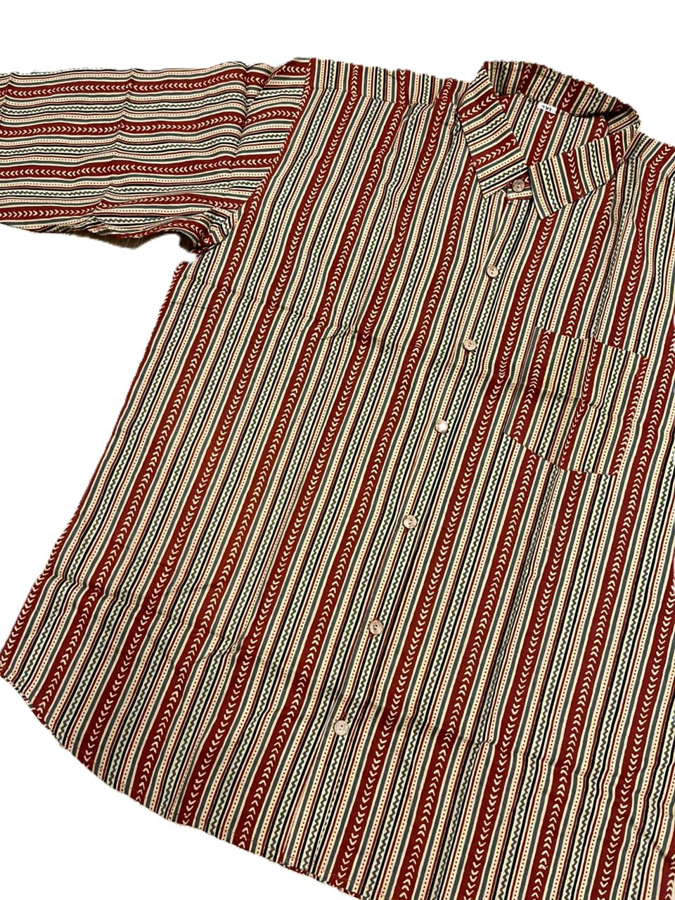 Southloom Jaipur Pure Cotton Block Printed Shirt for Men in Full Sleeve