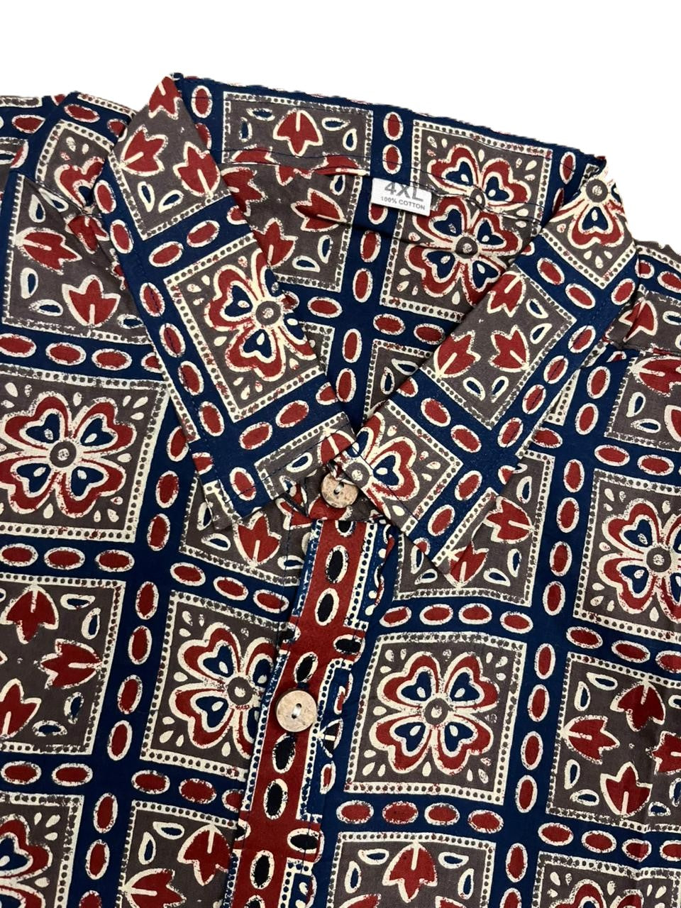 Southloom Jaipur Pure Cotton Block Printed Shirt for Men in Full Sleeve