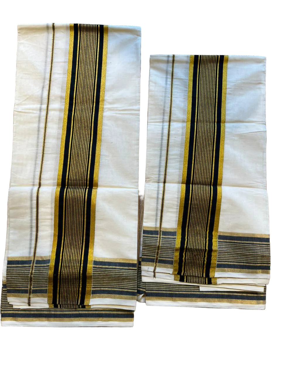 Kerala Cotton Set Mundu with Black and Kasavu Border SLKK SL424