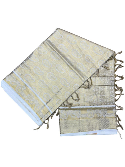 Southloom Kerala Pure Cotton Saree with Peacock Woven Work on Body SL441