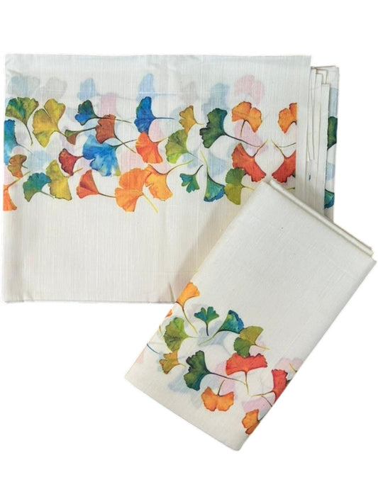 Southloom Cotton Single Set Mundu (Mundu Neriyathum) With Multicolour Leaf Digital Print 2.80 Mtrs SL439