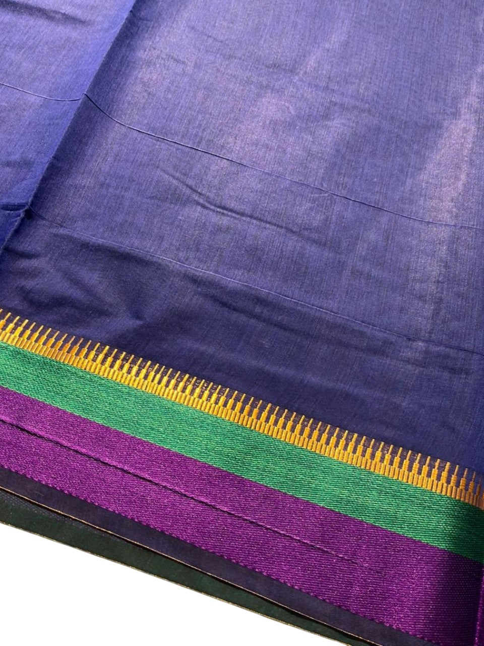 Southloom Maheshwari Cotton Saree With Temple Design on the Body and Borders SL471