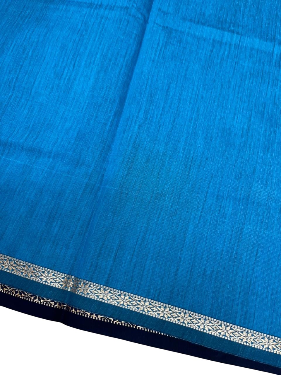 Southloom Maheshwari Cotton Saree With Woven Works on Body in Blue SL471