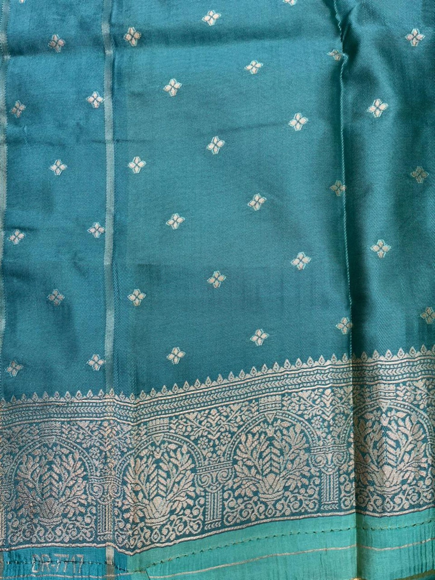 Southloom Semi Soft Silk Saree with Butta Works Across Body And Borders In Blue