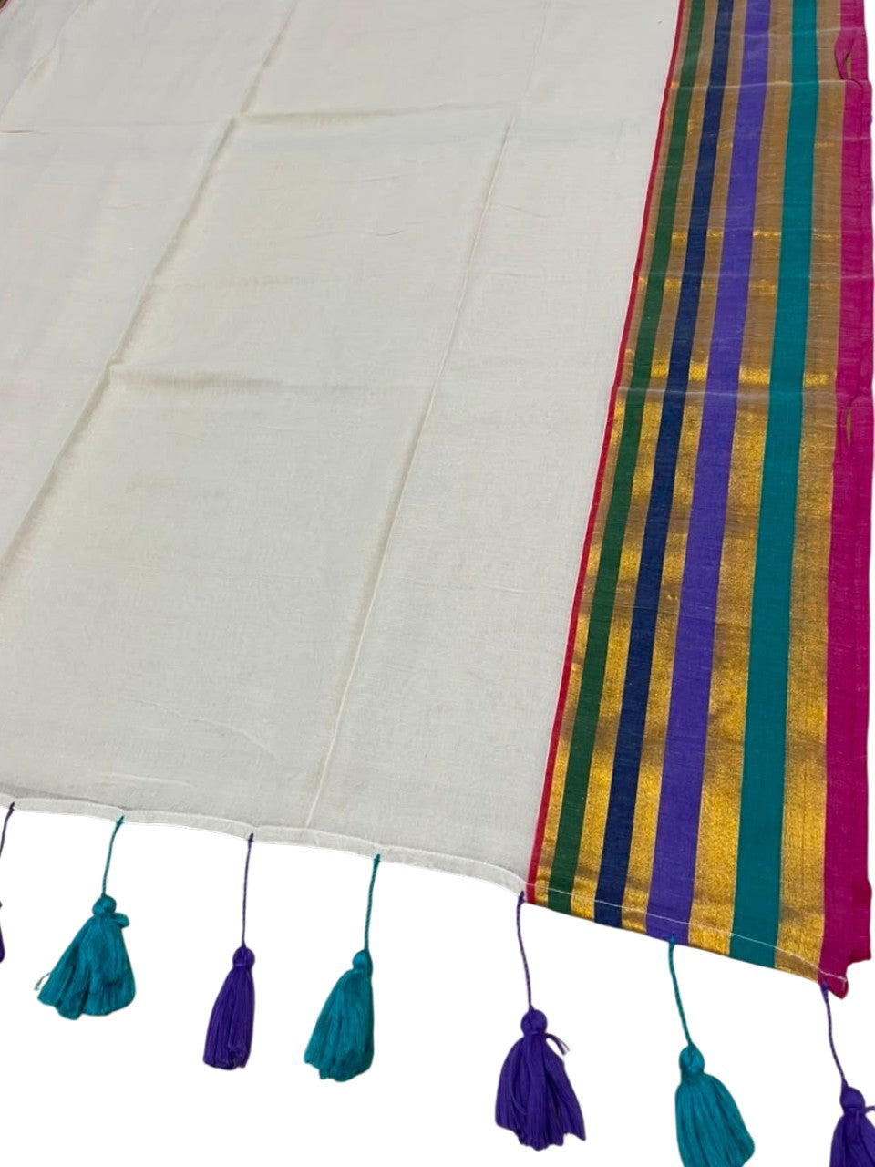 Southloom Mul Cotton 120 x 120 Soft Fabric Saree SL215