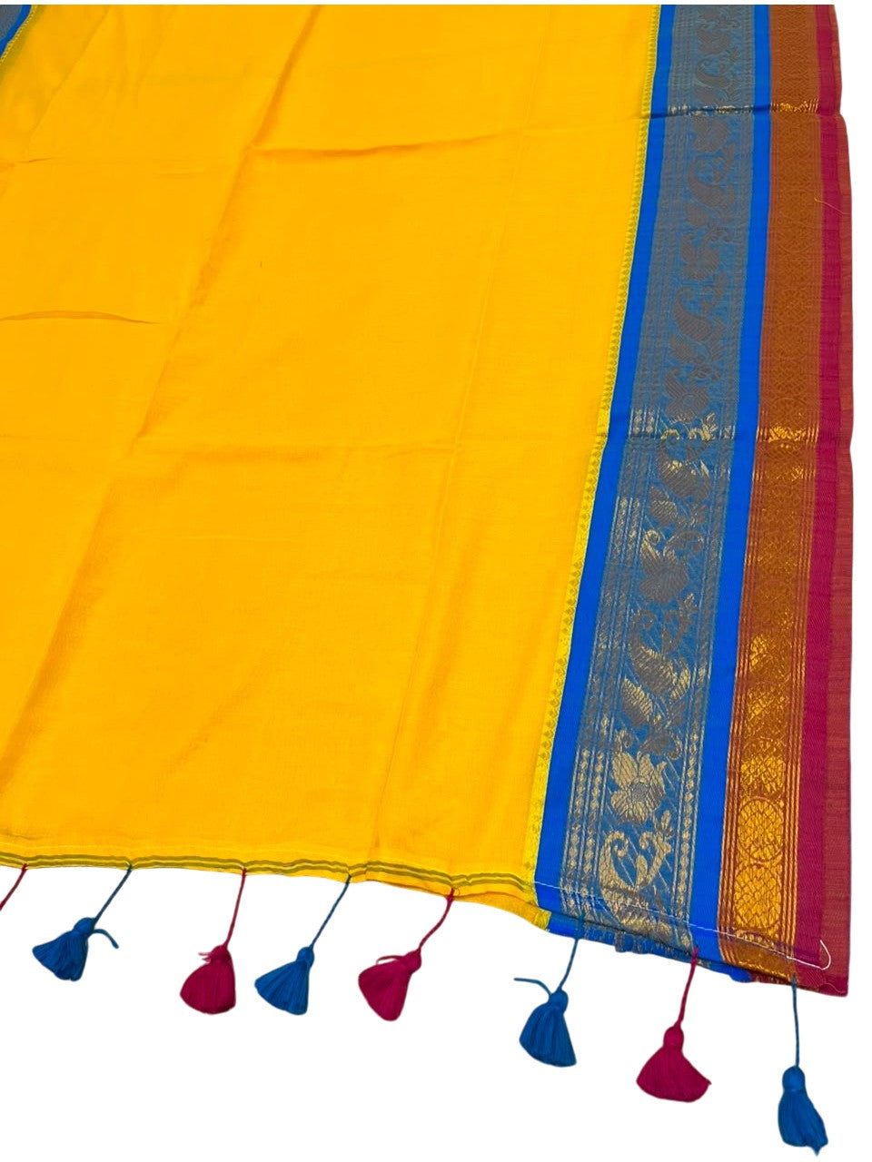 Southloom Mul Cotton 120 x 120 Soft Fabric Saree with Kanchi Border SL215