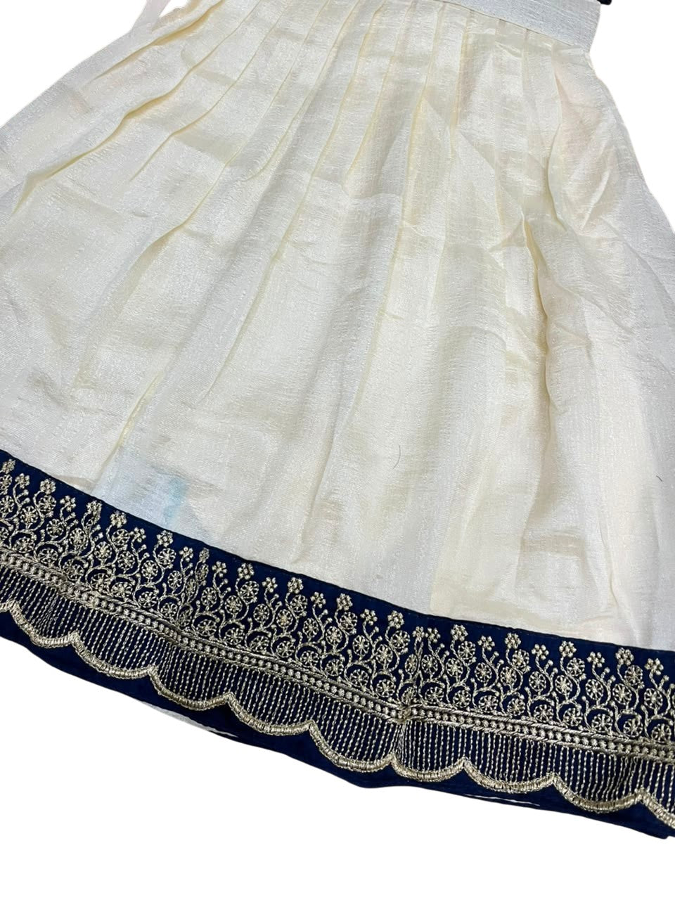 Southloom Stitched Georgette Dhavani Set with Pavada and Blue Blouse Piece SLKDHAVANI
