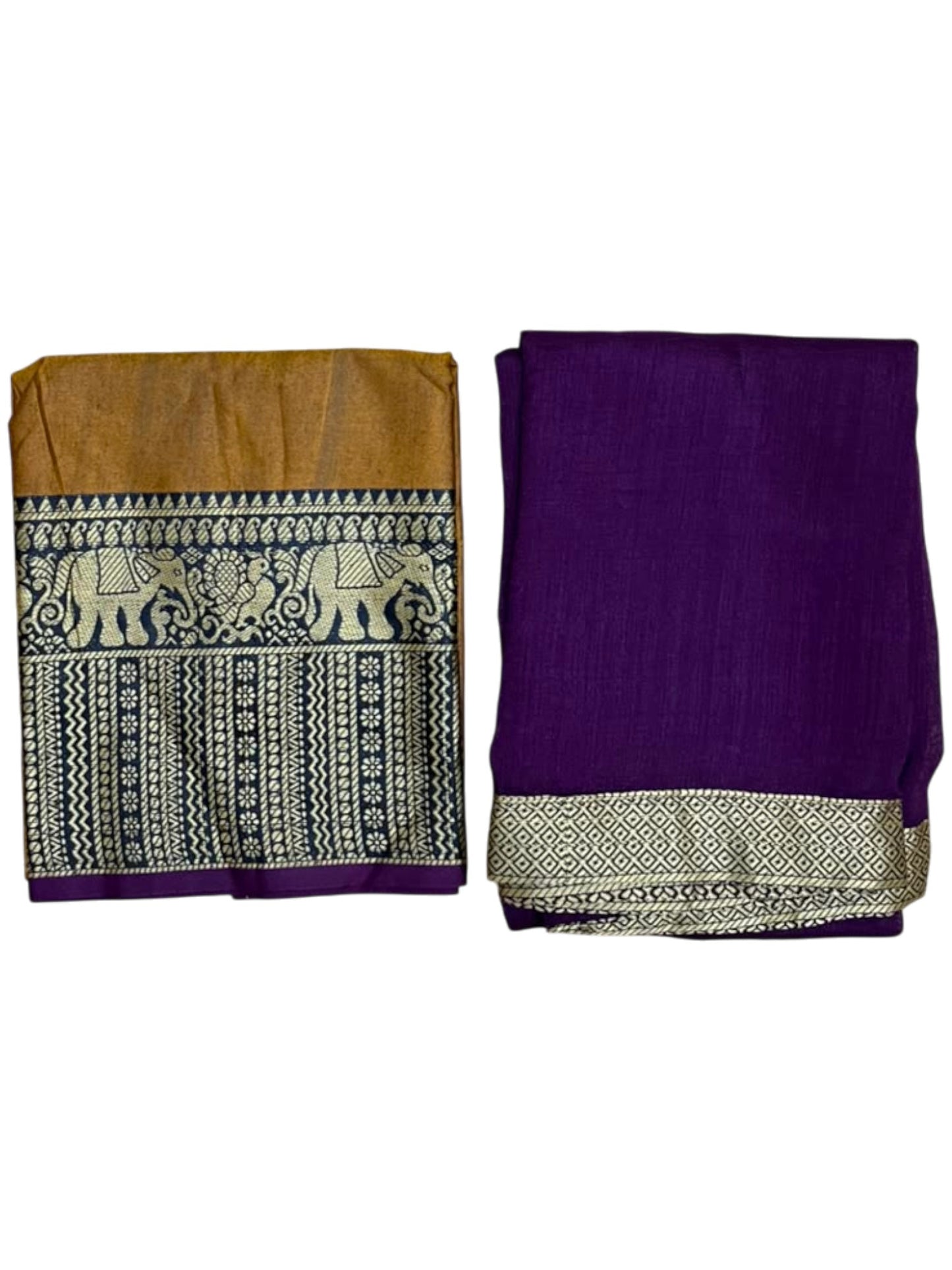 Southloom Semi Stitched Narayanpet Dhavani Set with Pavada and Mustard Yellow Blouse Piece SLDHAVANI SL541