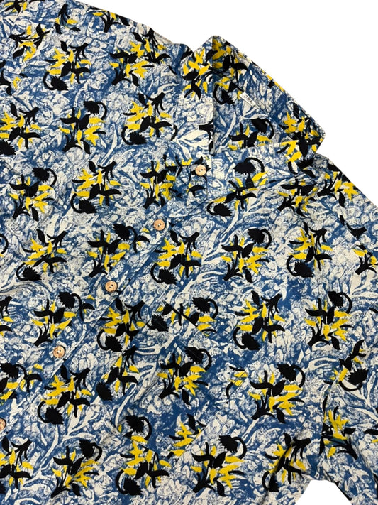 Southloom Jaipur Pure Cotton Block Printed Shirt for Men in Full Sleeve (3XL)
