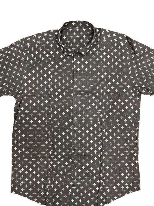 Southloom Jaipur Pure Cotton Block Printed Shirt for Men in Full Sleeve (3XL)