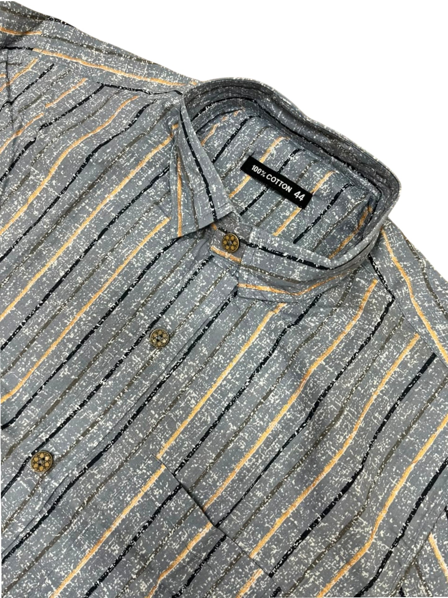 Southloom Jaipur Pure Cotton Block Printed Shirt for Men in Full Sleeve (2XL)