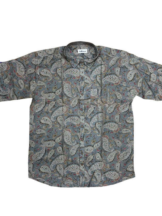 Southloom Jaipur Pure Cotton Block Printed Shirt for Men in Full Sleeve (2XL)