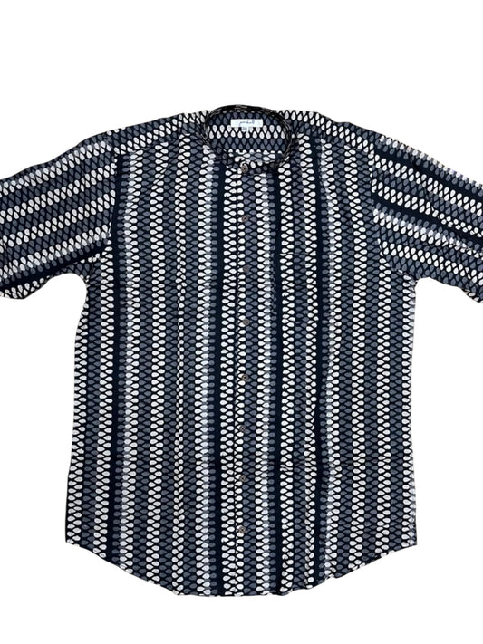 Southloom Jaipur Pure Cotton Block Printed Shirt for Men in Full Sleeve (3XL)