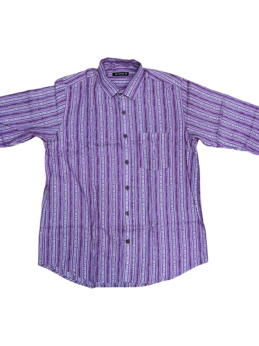 Southloom Jaipur Pure Cotton Block Printed Shirt for Men in Full Sleeve (2XL)